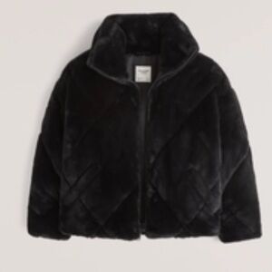 Abercrombie & Fitch Faux Fur Quilted Jacket